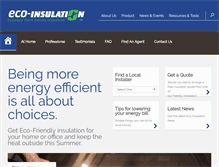 Tablet Screenshot of eco-insulation.co.za
